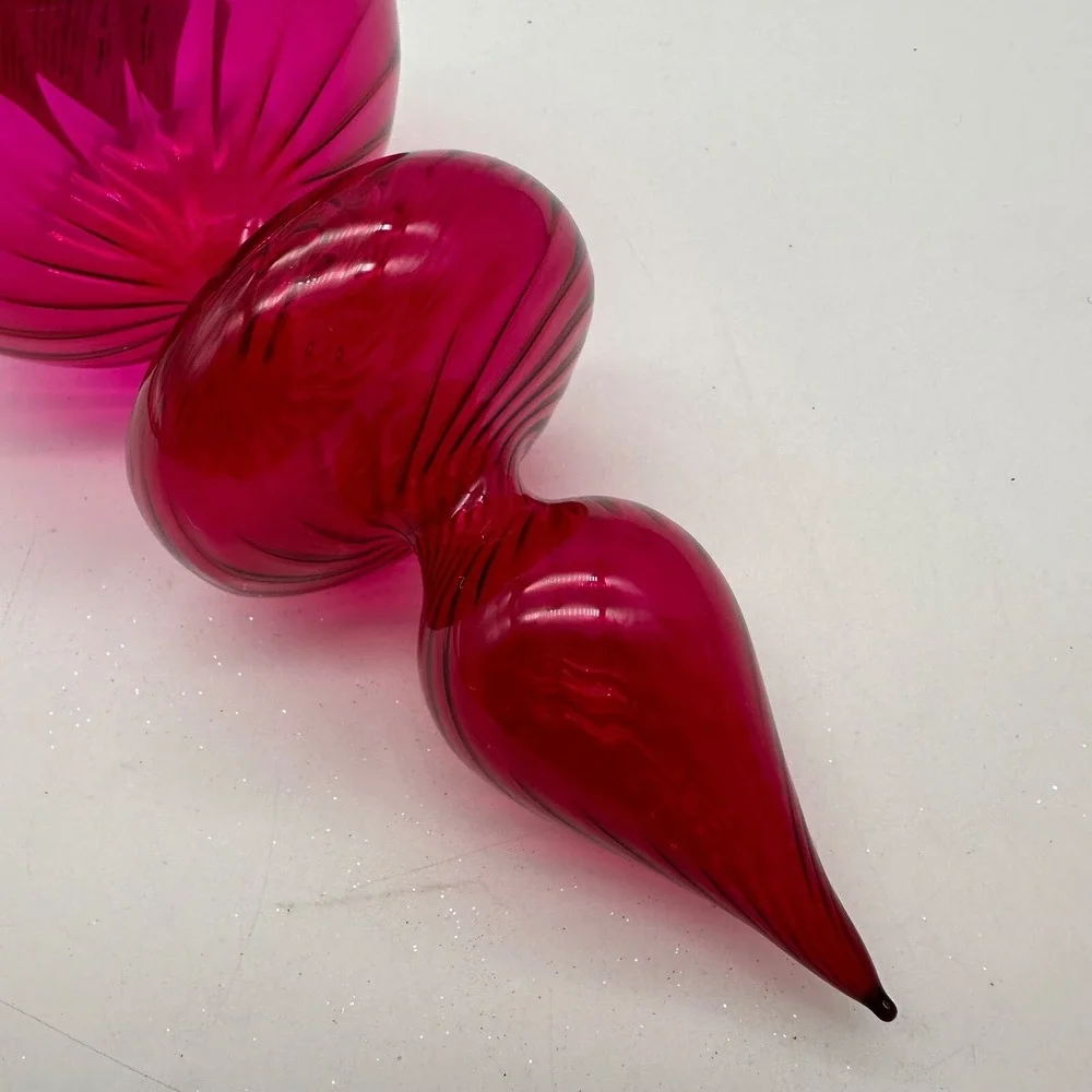 Christopher RADKO SPIRAL‎ FANTASIES Fuchsia Italian Drop Ornament 1997 97-310-0